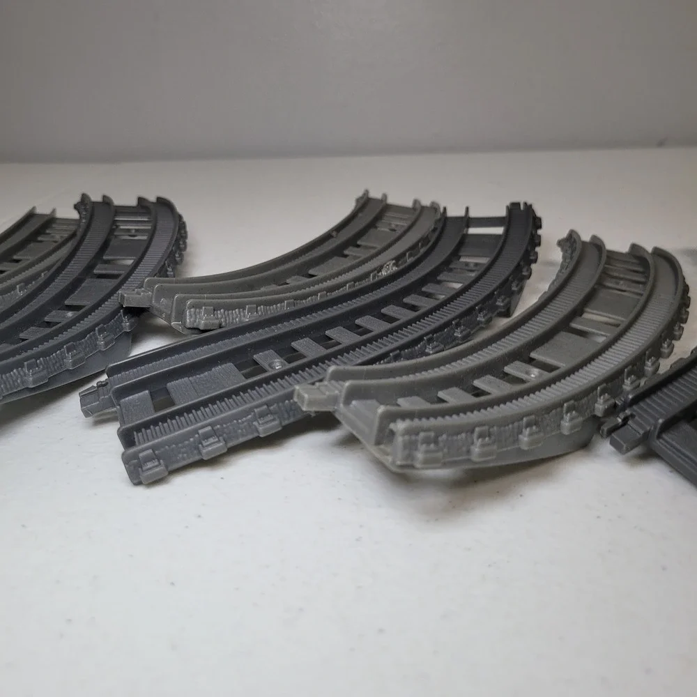 Thomas Train Tracks Raised Curve Lot 2018‎ TrackMaster Gray Plastic 7pc Set